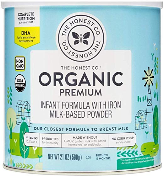 THE HONEST COMPANY: Infant Formula Lactose Organic, 21 oz