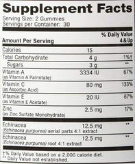 GUMMY CUTIES: Echinacea Vitamin C Zinc Kids, 60 ea
