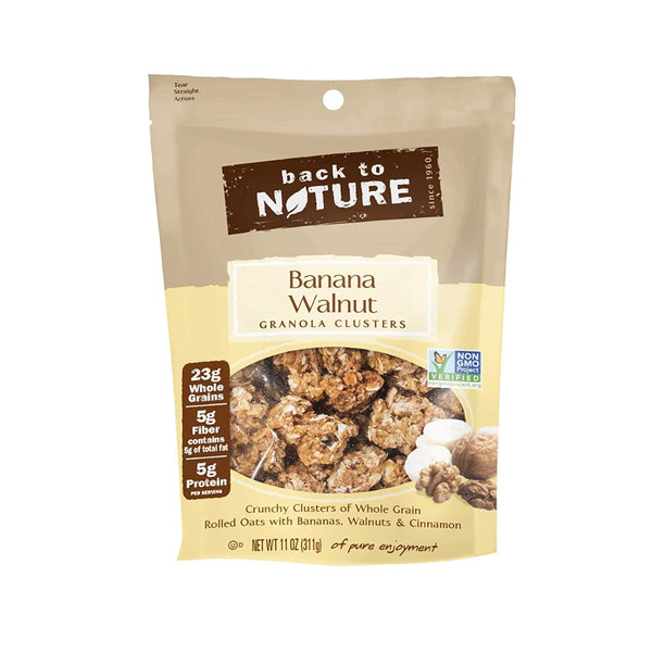 BACK TO NATURE: Banana Walnut Granola Clusters, 11 oz