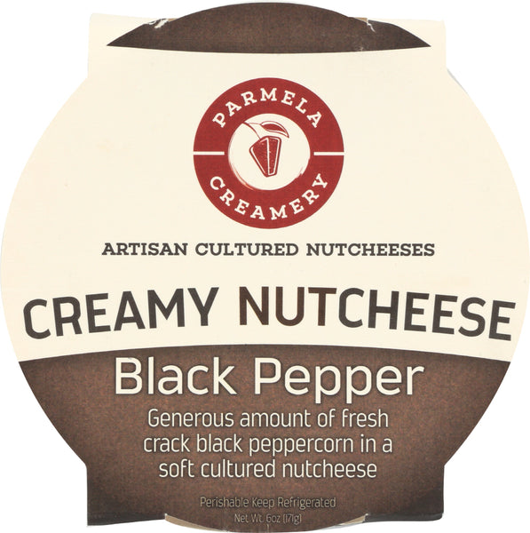 PARMELA CREAMERY: Spread Black Pepper Creamy Nutcheese, 6 oz