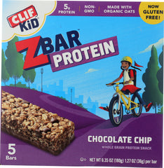 CLIF KID: ZBar Protein Chocolate Chip 5 Count, 6.35 oz