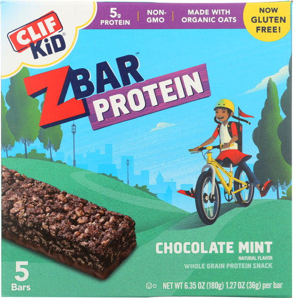 CLIF KID: ZBar Protein Chocolate Mint 5 Count, 6.35 oz