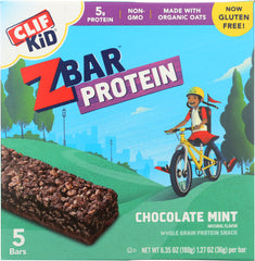 CLIF KID: ZBar Protein Chocolate Mint 5 Count, 6.35 oz