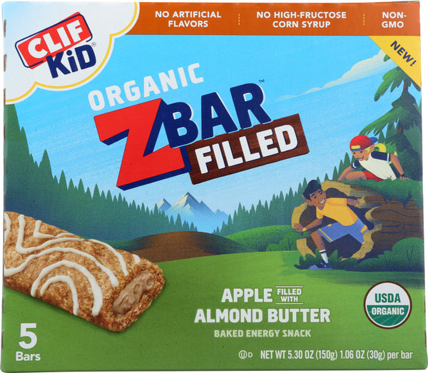 CLIF KID: Bar Filled Apple Almond Butter, 5.3 oz