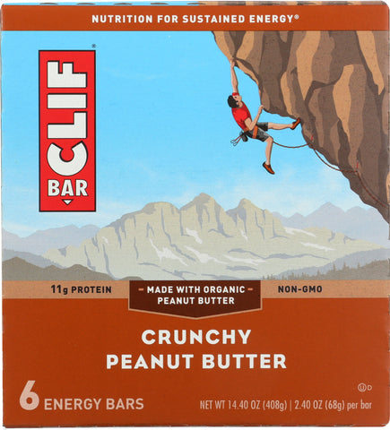 CLIF: Bar Crunchy Peanut Butter 6 pc, 14.4 oz