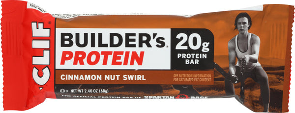 CLIF BUILDER: Bar Cinnamon Nut Swirl, 2.4 oz