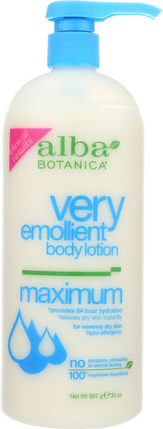 ALBA BOTANICA: Very Emollient Body Lotion Maximum Dry Skin Formula, 32 oz