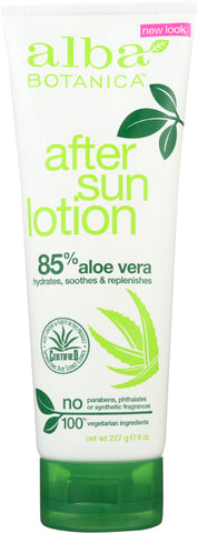 ALBA BOTANICA: Very Emollient After Sun Lotion 85% Aloe Vera, 8 oz