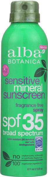 ALBA BOTANICA: Sensitive Mineral Sunscreen SPF 33, 6 oz