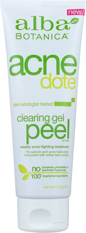 ALBA BOTANICA: Acnedote Clearing Gel Peel, 4 oz