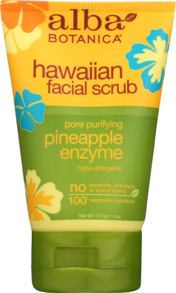 ALBA BOTANICA: Hawaiian Pineapple Enzyme Facial Scrub, 4 oz