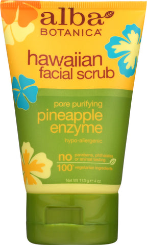 ALBA BOTANICA: Hawaiian Pineapple Enzyme Facial Scrub, 4 oz