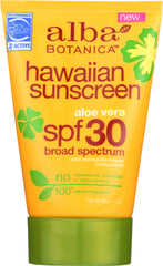 ALBA BOTANICA: Lotion Sun SPF 30 Aloe Vera, 1 oz