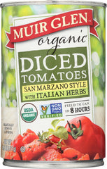 MUIR GLEN: Organic Diced Tomatoes With Italian Herbs, 14.5 oz