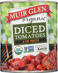 MUIR GLEN: Organic Diced Tomatoes Fire Roasted, 28 oz