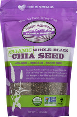 WHEAT MONTANA: Organic Whole Black Chia Seed, 1 lb