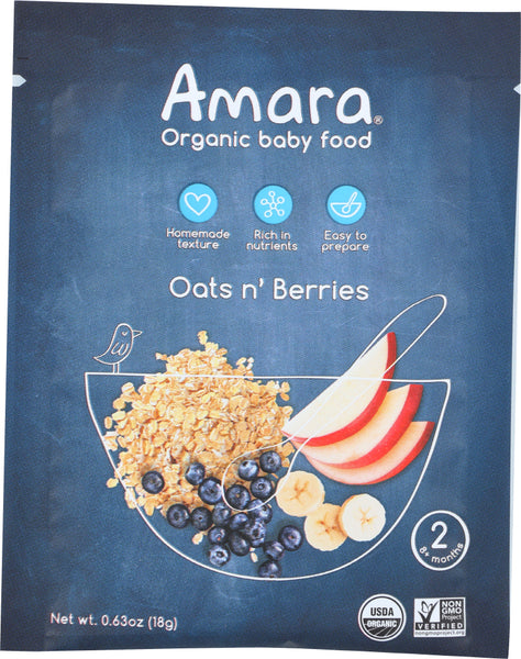 AMARA: Baby Food Oats N Berries, 1 ea