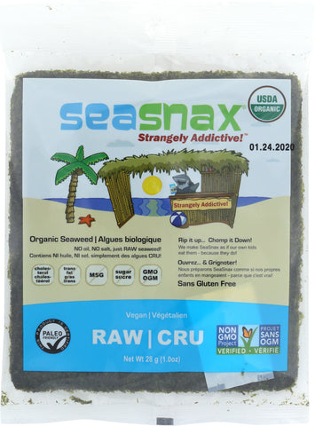 SEA SNAX: Organic Raw Nori, 1 oz