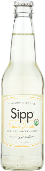 SIPP: Beverage Sparkling Lemon Flower Organic, 12 fl oz