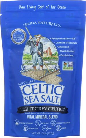 CELTIC: Sea Salt Light Grey Pouch, 8 oz