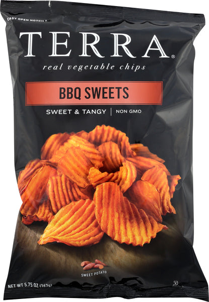 TERRA CHIPS: BBQ Sweets Krinkle Cut Sweet Potato Chips, 5.75 oz