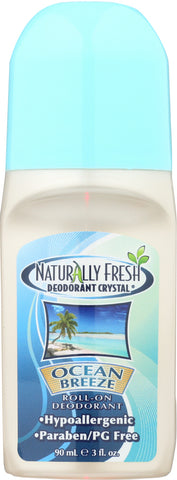 NATURALLY FRESH: Deodorant Crystal Roll-On Ocean Breeze, 3 oz