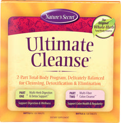 NATURE'S SECRET: Ultimate Cleanse 2 Part Program 2 Bottles 120 Tablets Each, 1 Kit