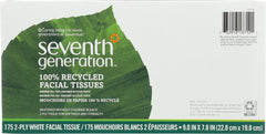 SEVENTH GENERATION: Facial Tissue White Unscented 175 Counts, 1 ea