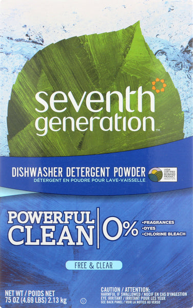 SEVENTH GENERATION: Free & Clear Automatic Dishwasher Powder, 75 oz