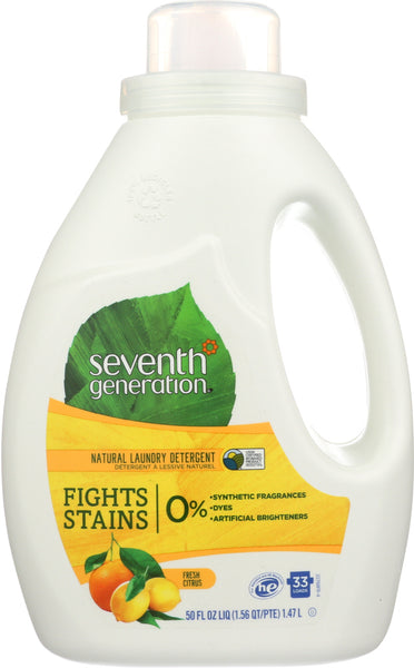 SEVENTH GENERATION: Laundry Liquid Fresh Citrus Scent, 50 oz