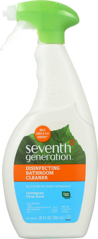 SEVENTH GENERATION: Lemongrass Citrus Scent Disinfecting Bathroom Cleaner, 26 oz