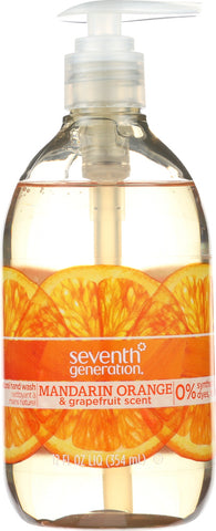 SEVENTH GENERATION: Natural Hand Wash Mandarin Orange & Grapefruit, 12 oz