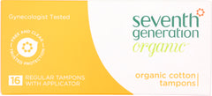 SEVENTH GENERATION: Chlorine Free Organic Applicator Tampon Regular, 16 Count