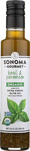 SONOMA GOURMET: Oil Olive Extravirgin Basil Parmesan, 8.5 oz