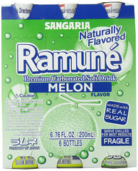 SANGARIA: Soda Ramune Melon Premium Carbonated, 40.56 oz