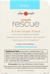 GINGER PEOPLE: Ginger Rescue Chewable Ginger Strong Tablets, 0.55 oz