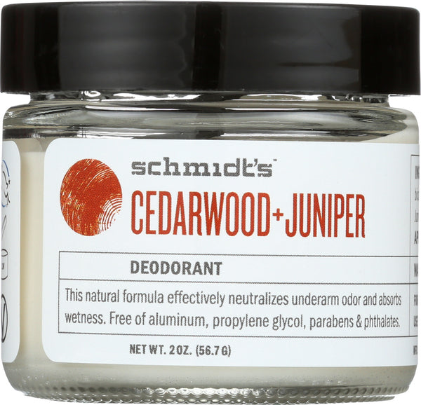 SCHMIDTS: Deodorant Cedarwood Juniper, 2 oz