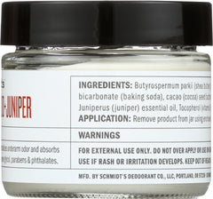 SCHMIDTS: Deodorant Cedarwood Juniper, 2 oz