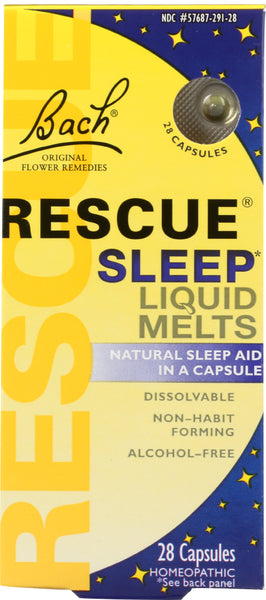 BACH: Original Flower Remedies Rescue Sleep Liquid Melts, 28 capsules