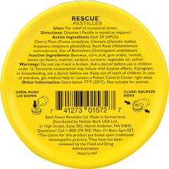 BACH: Original Flower Remedies Rescue Pastilles Natural Stress Relief Lemon, 1.7 oz