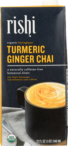 RISHI TEA: Turmeric Ginger Chai Concentrate Beverage, 32 oz