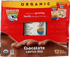 HORIZON: Milk Reduced Fat Chocolate 12 8 Oz Containers, 96 oz