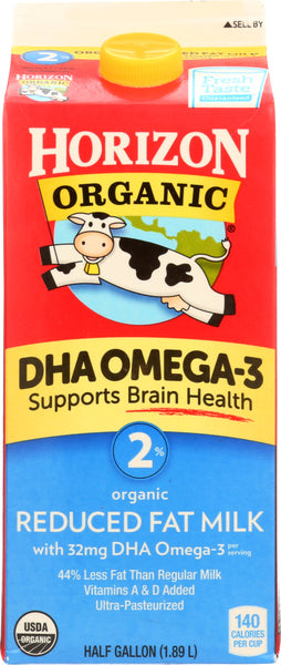 HORIZON: Organic 2% Reduced Fat Milk with DHA Omega-3, 64 oz