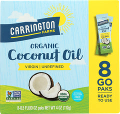 CARRINGTON FARMS: Organic Coconut Oil Unrefined 8 Pack, 4 oz