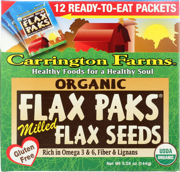 CARRINGTON FARMS: Organic Milled Flax Seeds Pack of 12, 5.08 oz