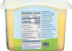 CARRINGTON FARMS: Ghee with Pink Himalayan Salt Organic, 12 oz