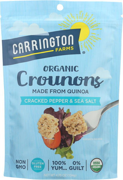 CARRINGTON FARMS: Crounons Cracked Pepper Sea Salt, 4.75 oz