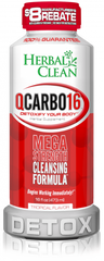 HERBAL CLEAN: QCarbo16 Mega Strength Cleansing Formula Tropical, 16 oz