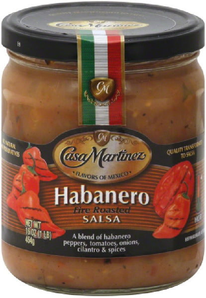 CASA MARTINEZ: Habanero Fire Roasted Salsa, 16 oz