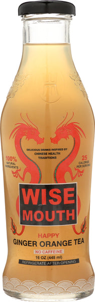 WISE MOUTH: Happy Ginger Orange Tea, 16 oz